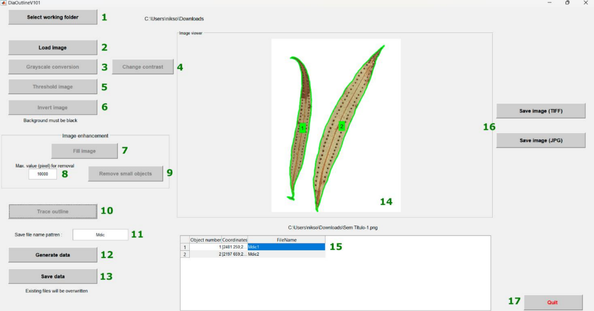 DiaOutline screenshot